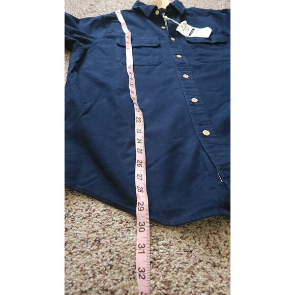 Nwt Abercrombie & Fitch Mens 100% CottoShirt Size Large Blue Pockets Long Sleeve - Picture 7 of 8